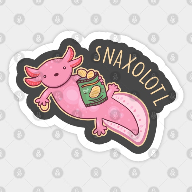 Snaxolotl Sticker by NinthStreetShirts